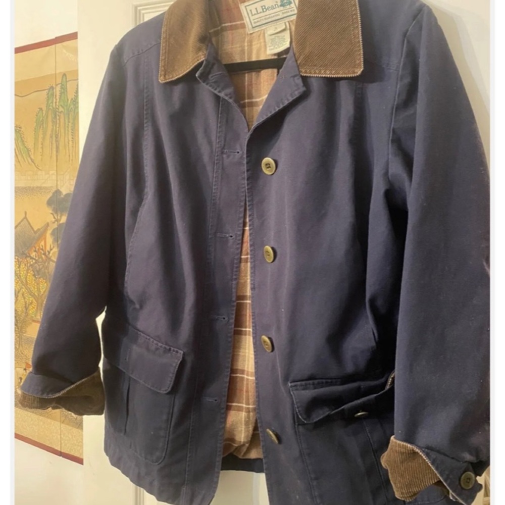 Navy LL Bean barn coat/chore coat